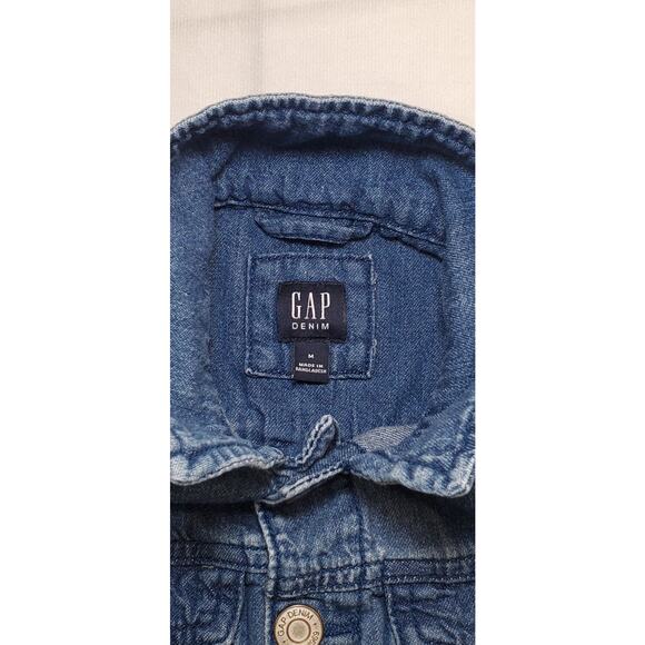 GAP Denim Kids Girl Romper Sz M (8-9) Blue Jean #576879 #721 - Picture 4 of 5
